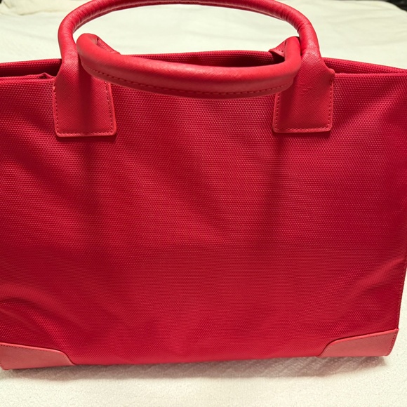Travel bag / large purse / briefcase, red nylon, Joy Mangano - Picture 8 of 8